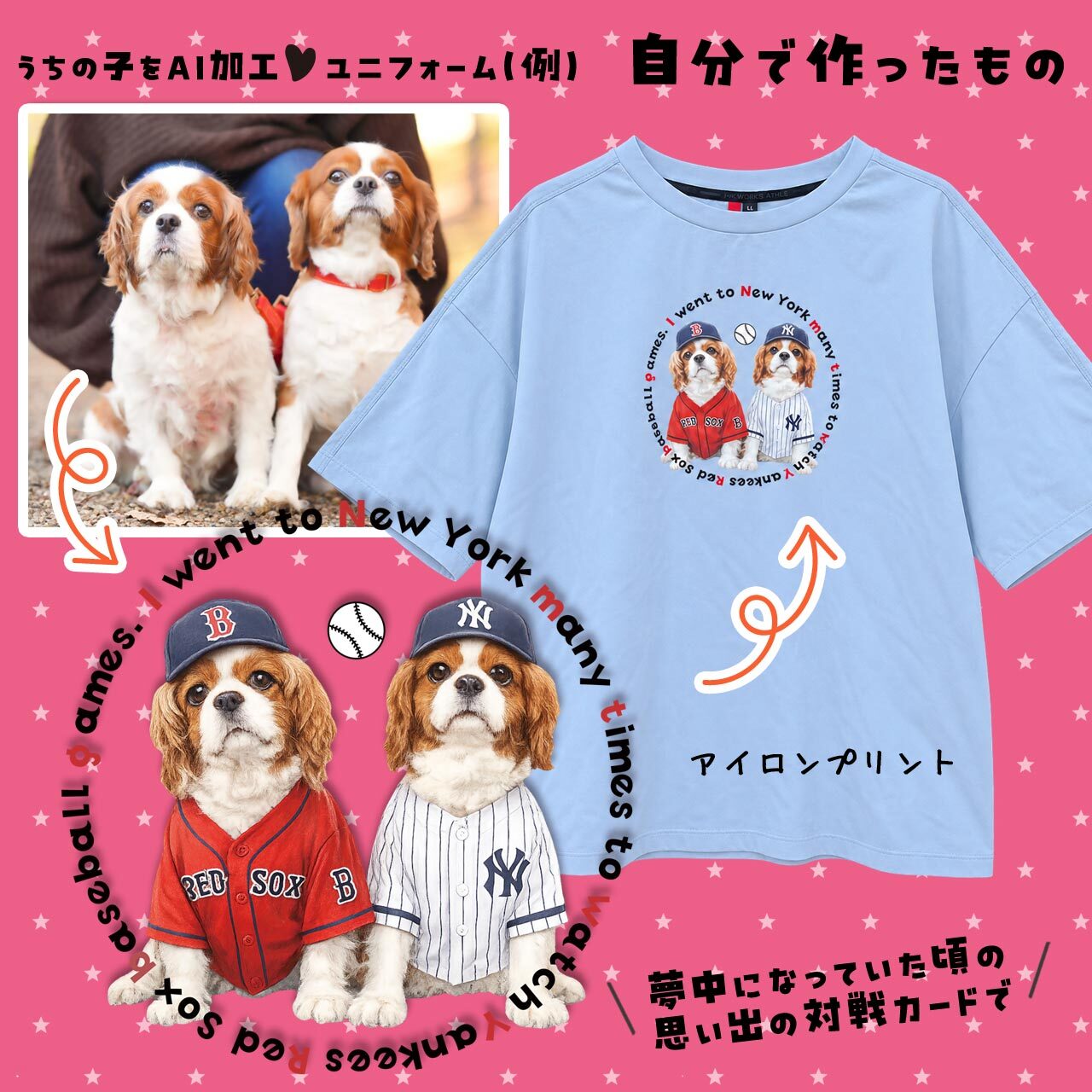 BOS & NYY ファンのワンちゃん