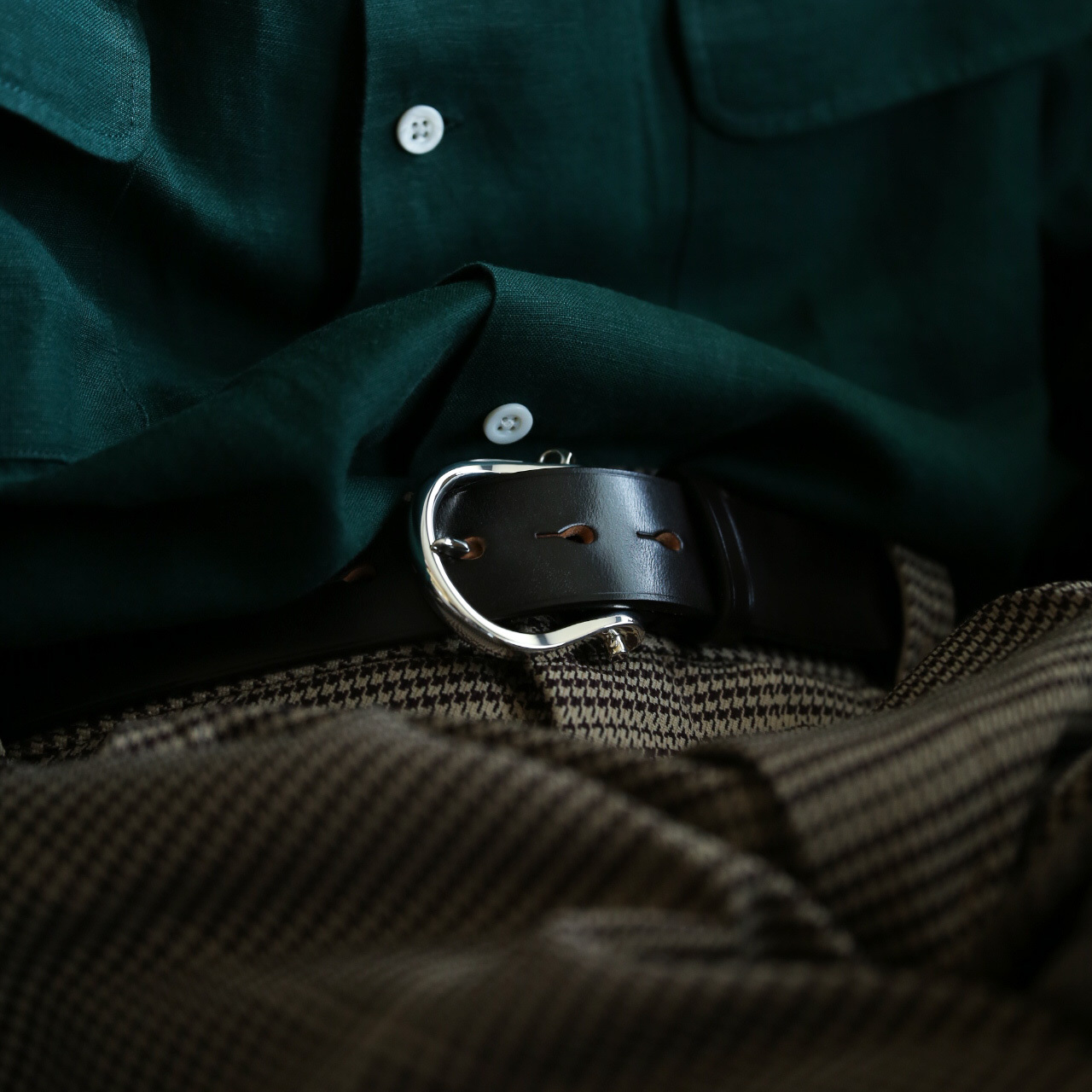 STERLING SILVER】 SHACKLE BUCKLE 35 BELT シルバー925製 STERLING SILVER】 SHACKLE BUCKLE 35 BELT シルバー925製