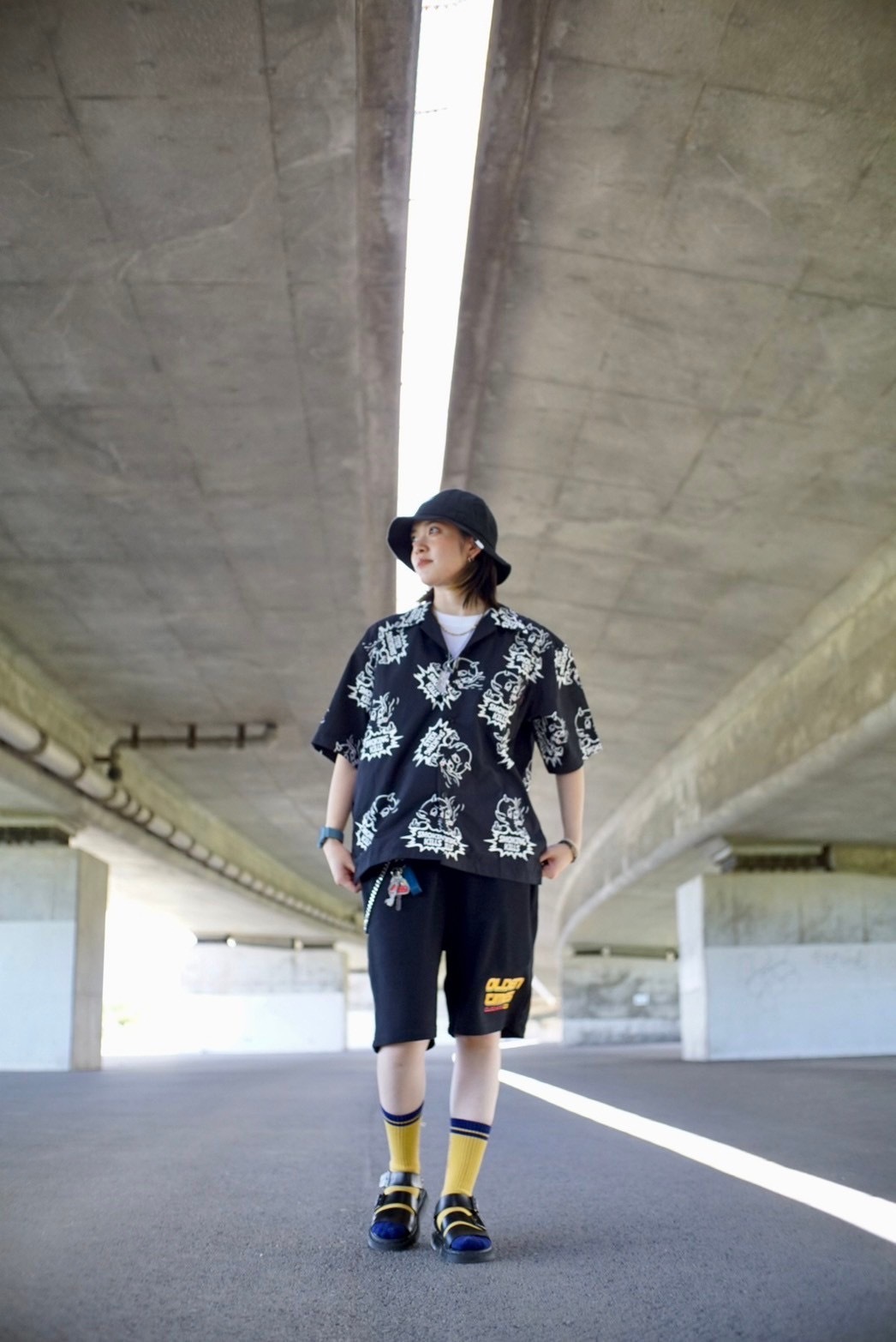 2色展開】SMOKING KILLS ALLOVER PRINT OPEN COLLAR S/S SHIRT