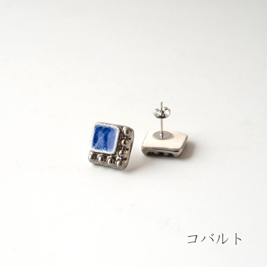 GOLDY｜レトロ カラー ストーン フラワー ピアス | Rakuten