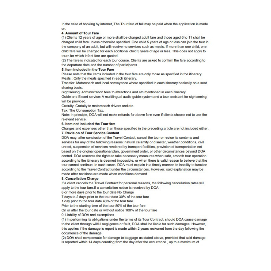 Terms & Conditions Page 2