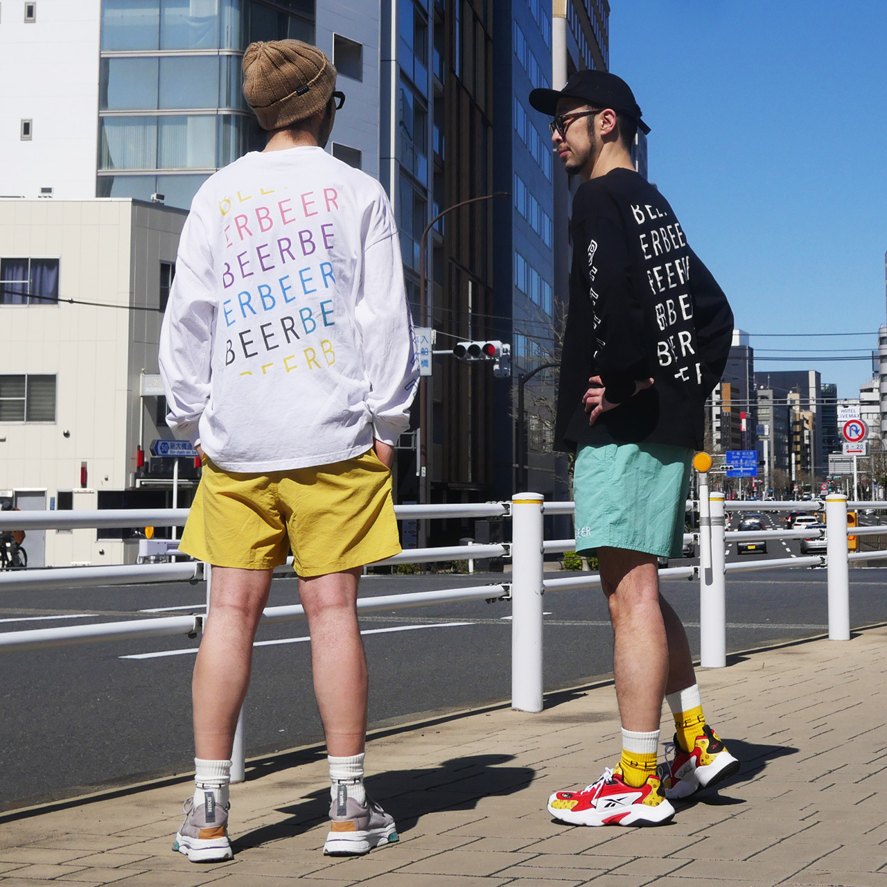 BEER ナイロンショートパンツ オレンジ | BEER