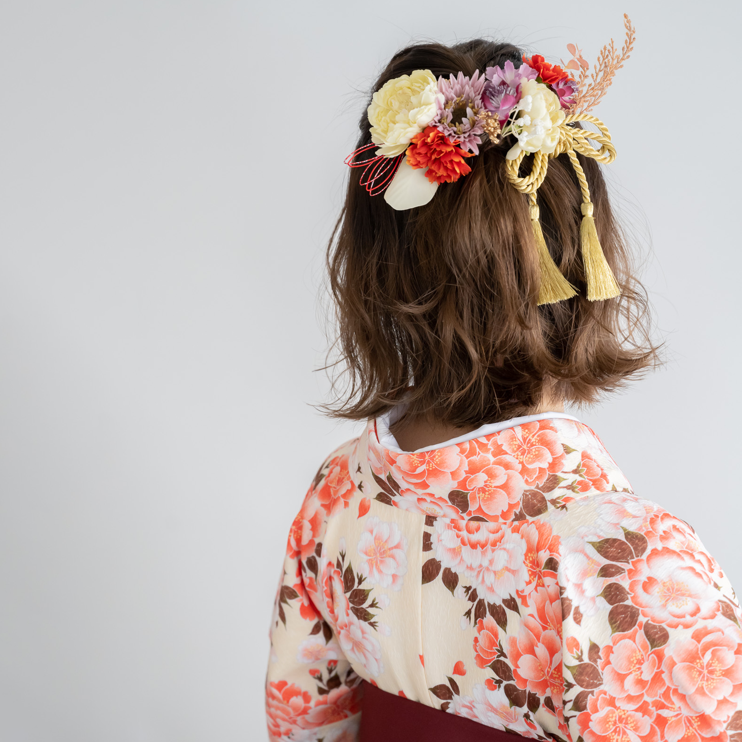 お花のヘッドドレス ヘアアクセサリー 振袖髪飾り 卒業式 袴スタイル 白無垢