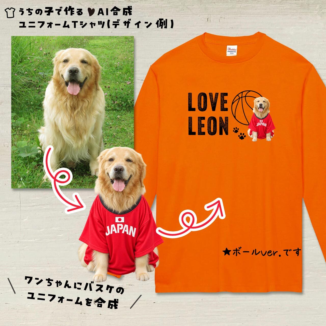 バスケファンのワンちゃん