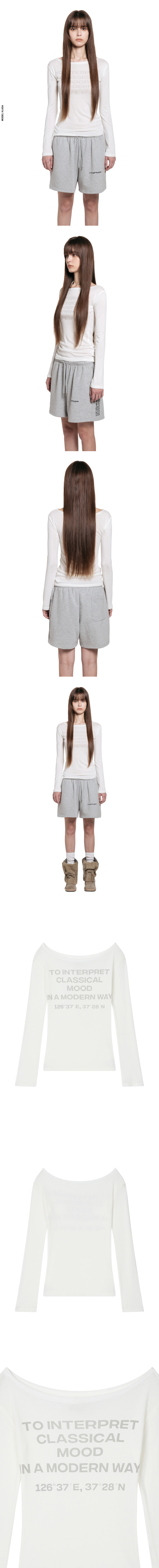 ★aespa カリナ 着用！【ROUGHTYPE】See-through Off-shoulder Long Sleeve - White