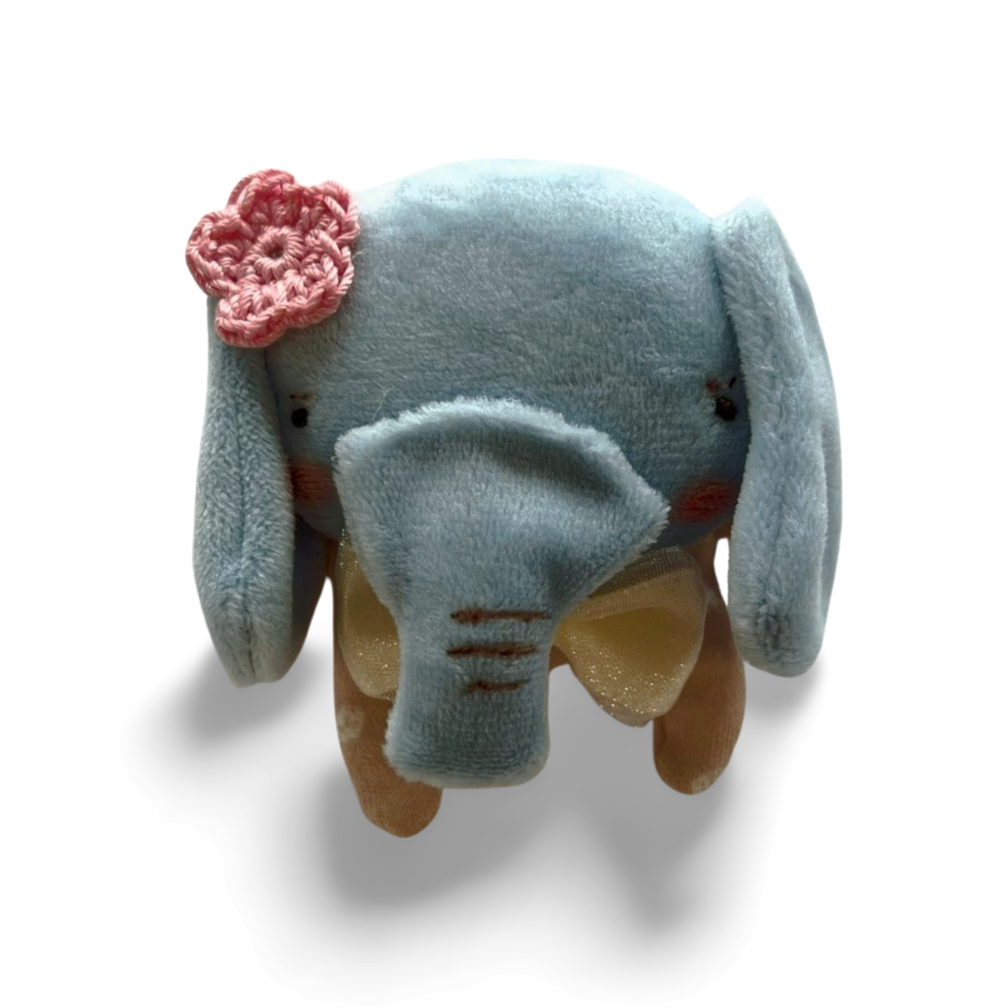 ピンクの花飾り×黄蝶ネクタイ2（正面）