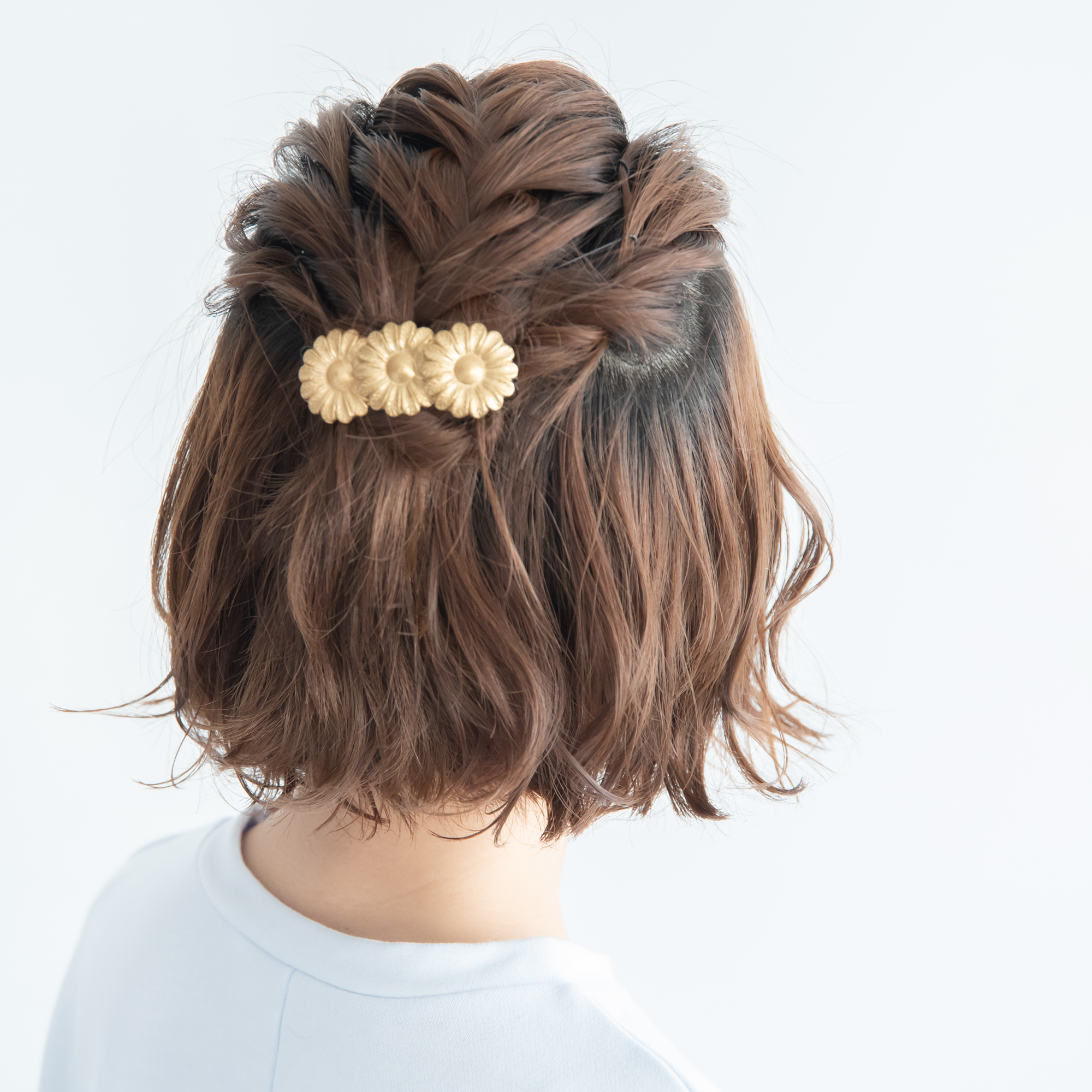 ハンドメイド　バレッタ　ヘアアクセサリー