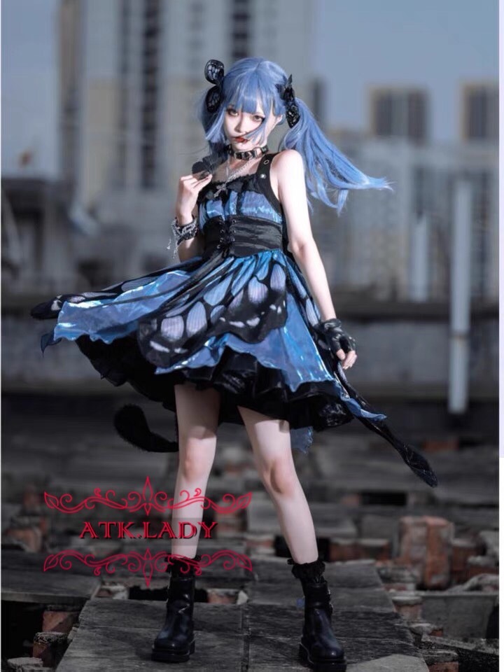 ATK.LADY】k2511 Silver butterfly【銀閃蝶】ハーフプリーツ ATK.LADY】k2511 Silver butterfly【銀閃蝶】ハーフプリーツ