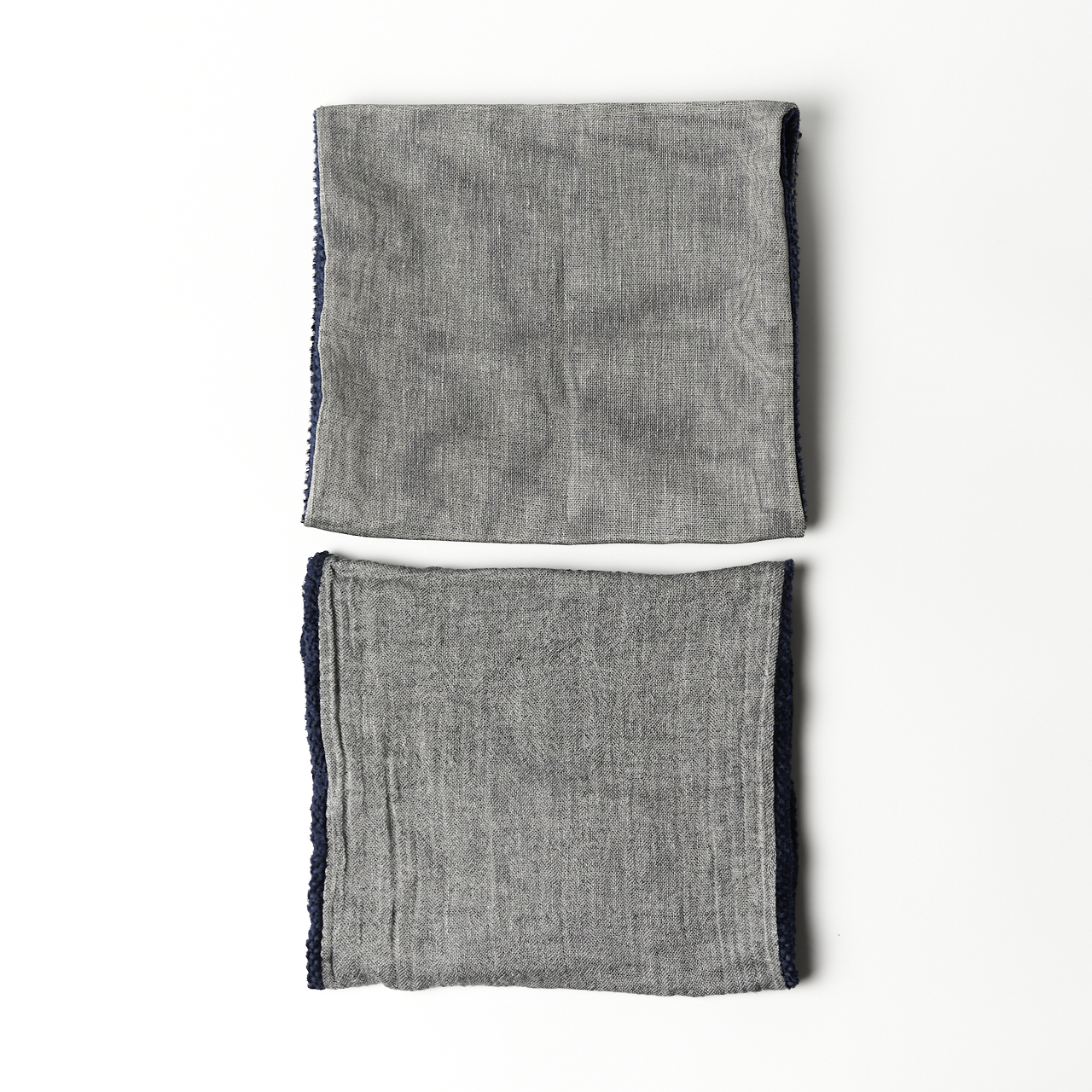 上は最初の状態、下が３回洗濯したもの。