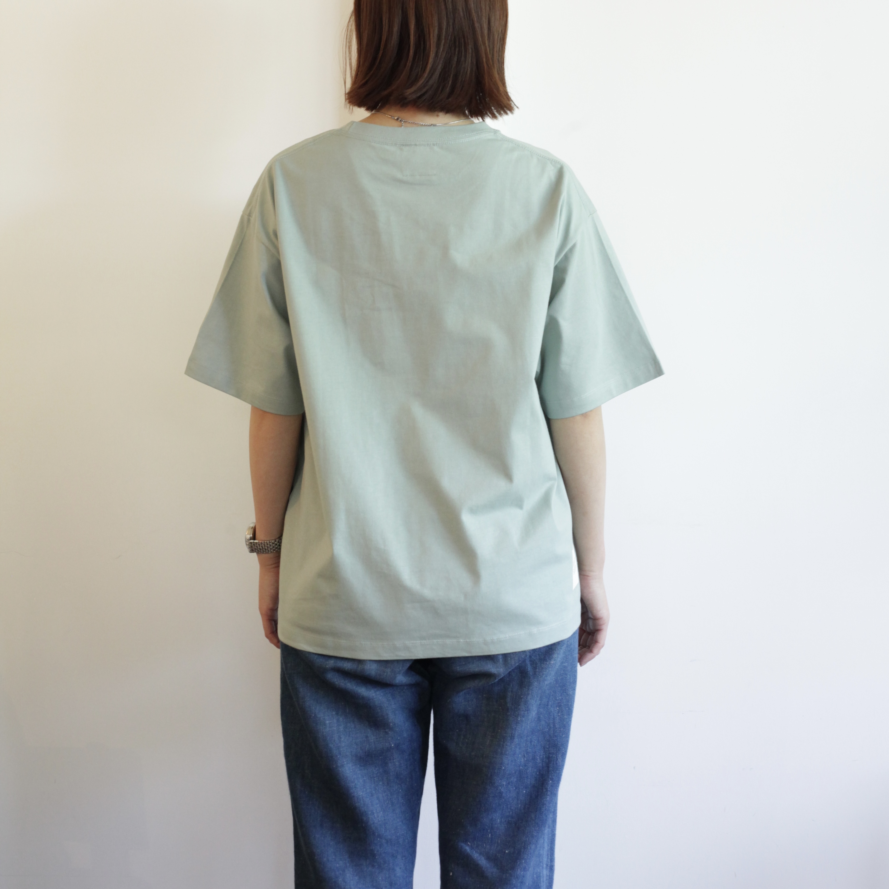 女性モデル163cm Sage Green(グリーン)／M 着用