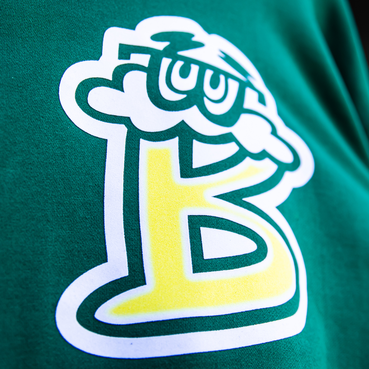 フェルトの様なフロッキープリント