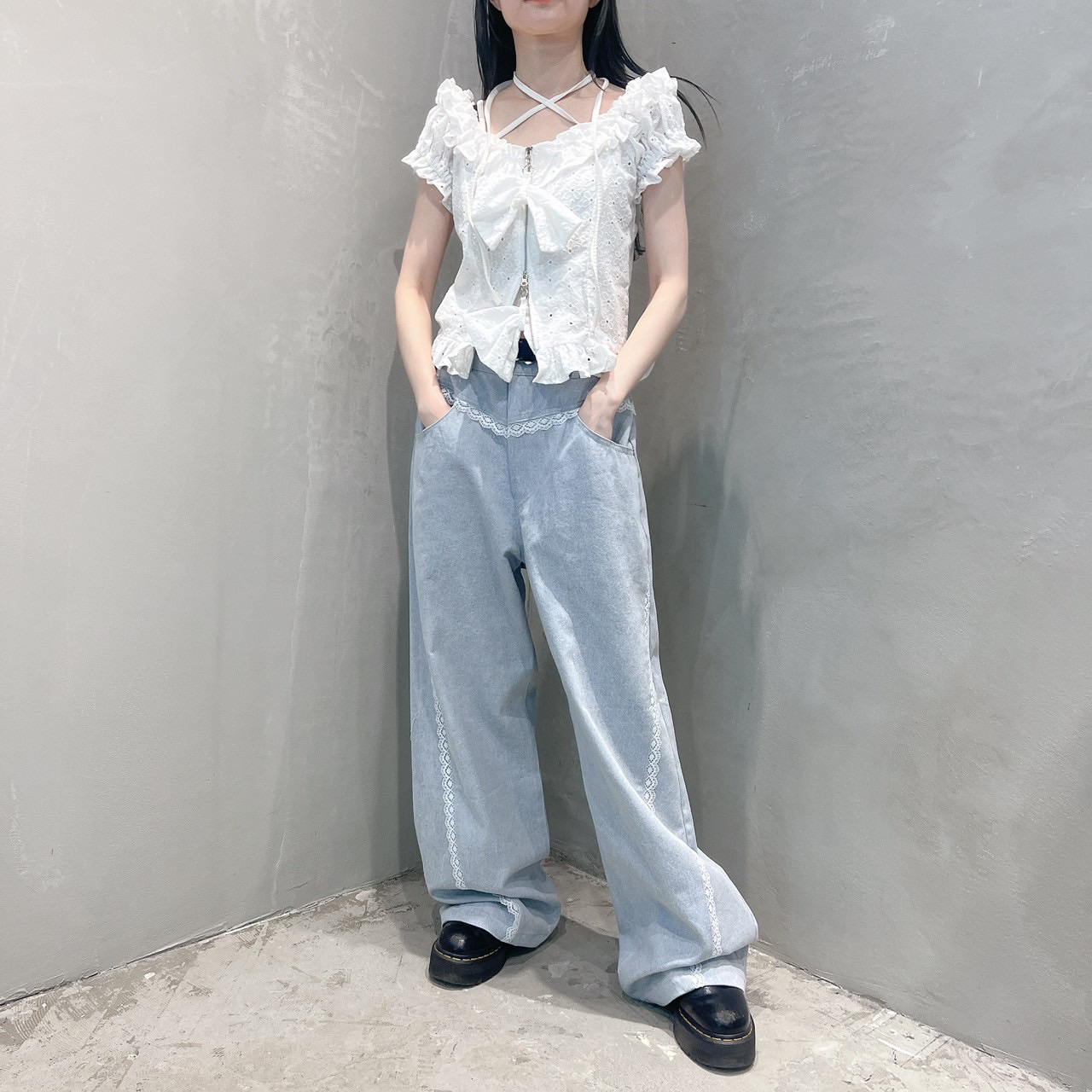 Staff：148cm ／コットンレース