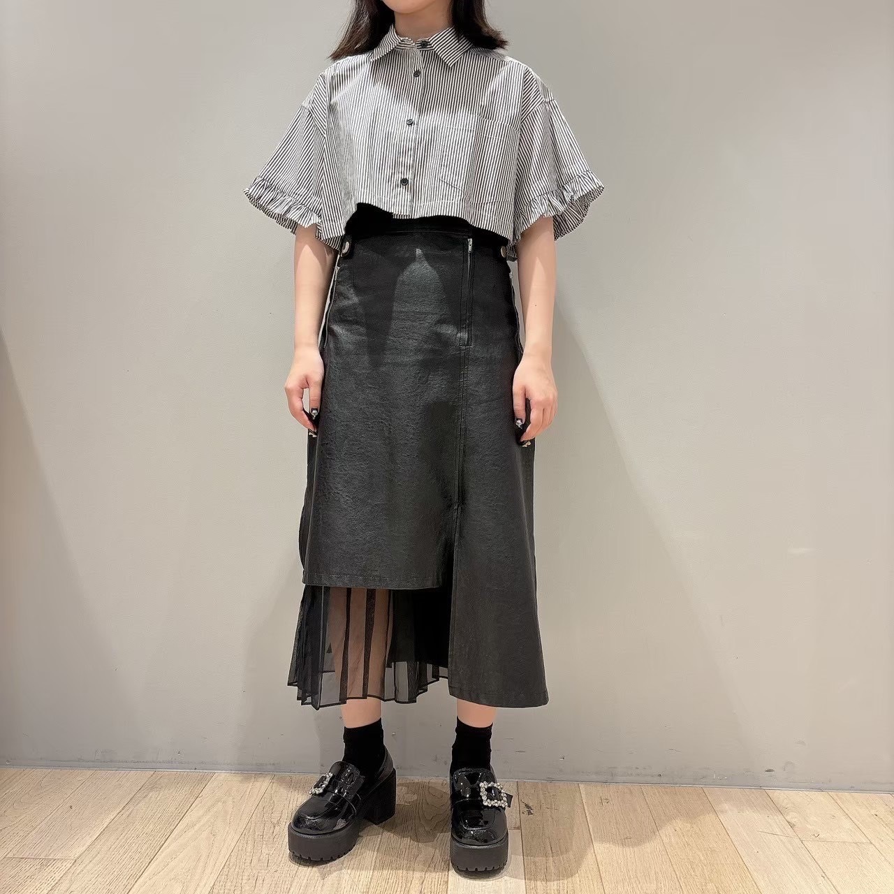 Whip Staff/Synthetic leather skirt(BLACK) | BANK ONLINE STORE Whip Staff/Synthetic leather skirt(BLACK) | BANK ONLINE STORE