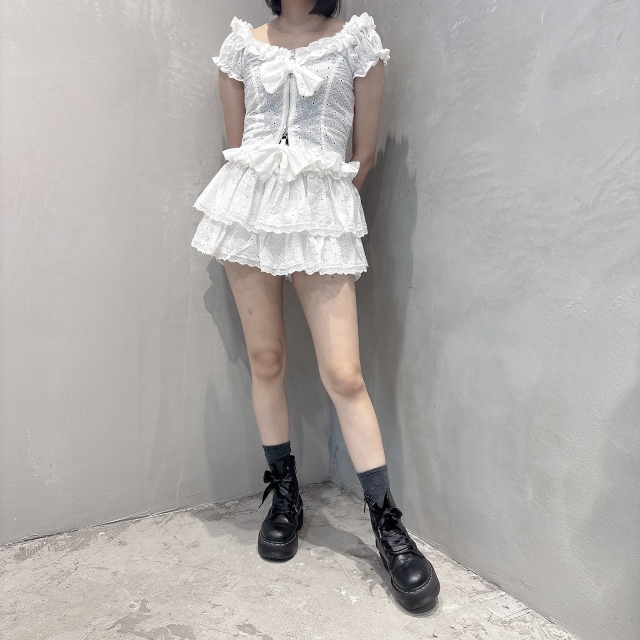Staff：163cm ／コットンレース
