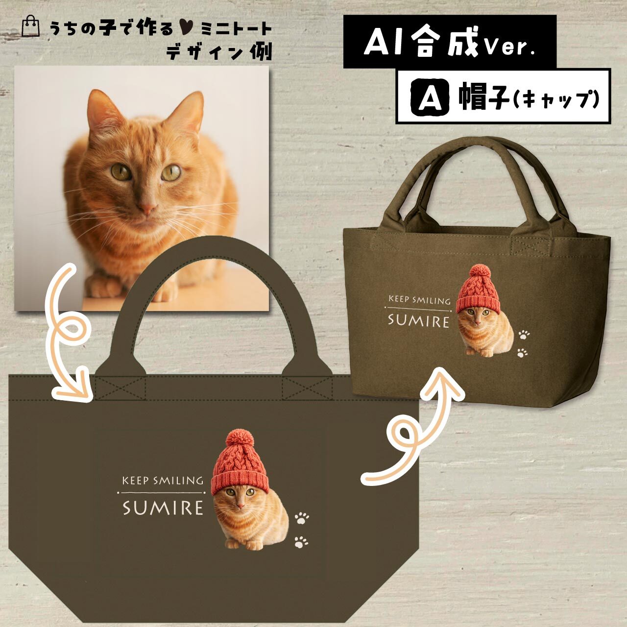AIで毛糸の帽子