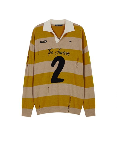 ☆NCT WayV ヘンドリー 着用!!【MSKN2ND】RUGBY DISTRESSED ☆NCT WayV ヘンドリー 着用!!【MSKN2ND】RUGBY DISTRESSED