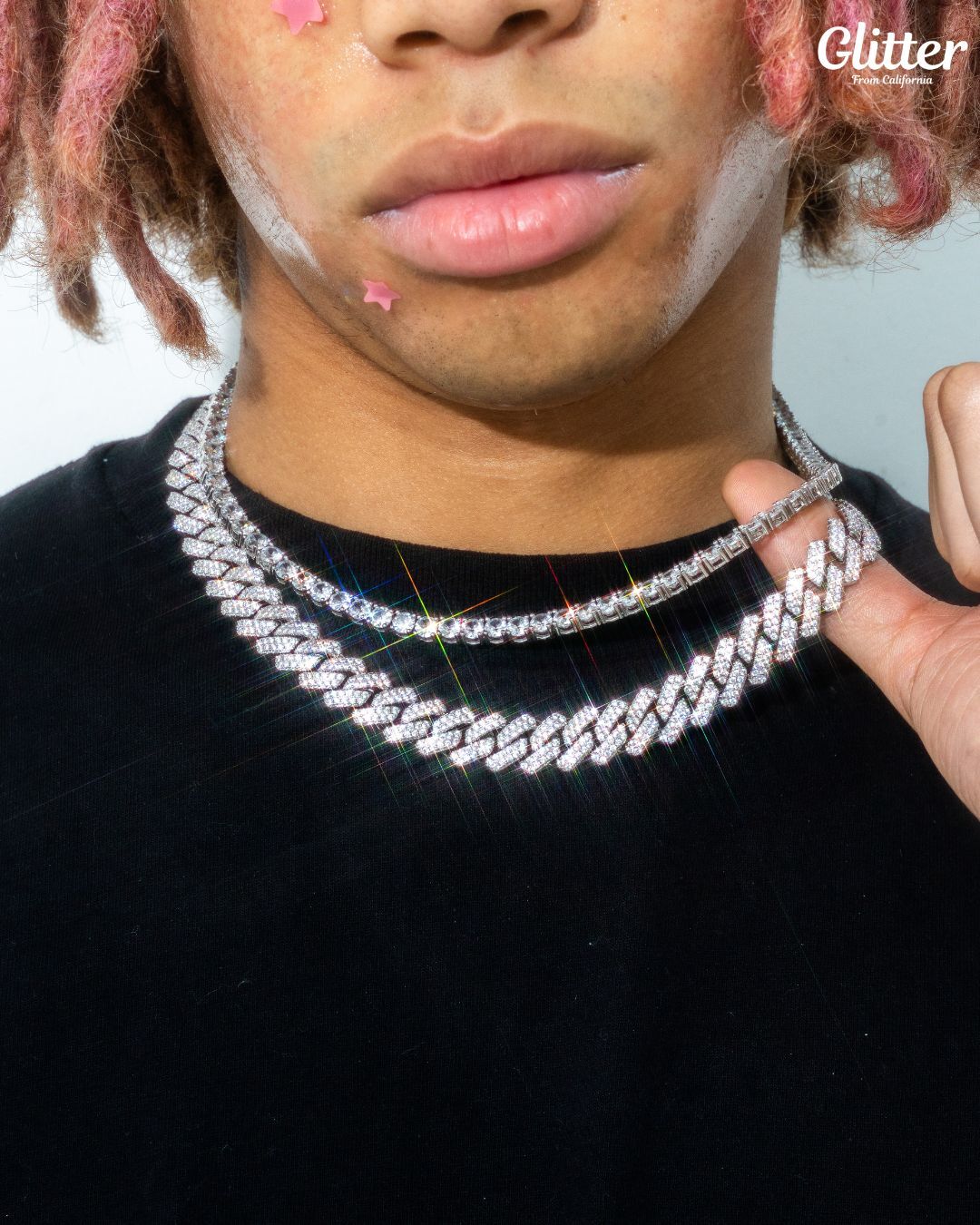 s925 Iced Out Prong Chain　グリッター　Glitter s925 Iced Out Prong Chain グリッター Glitter Iced Out Prong