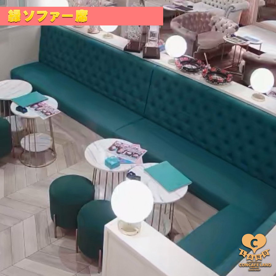 緑ソファー席　※隣または対面でのお話になります。