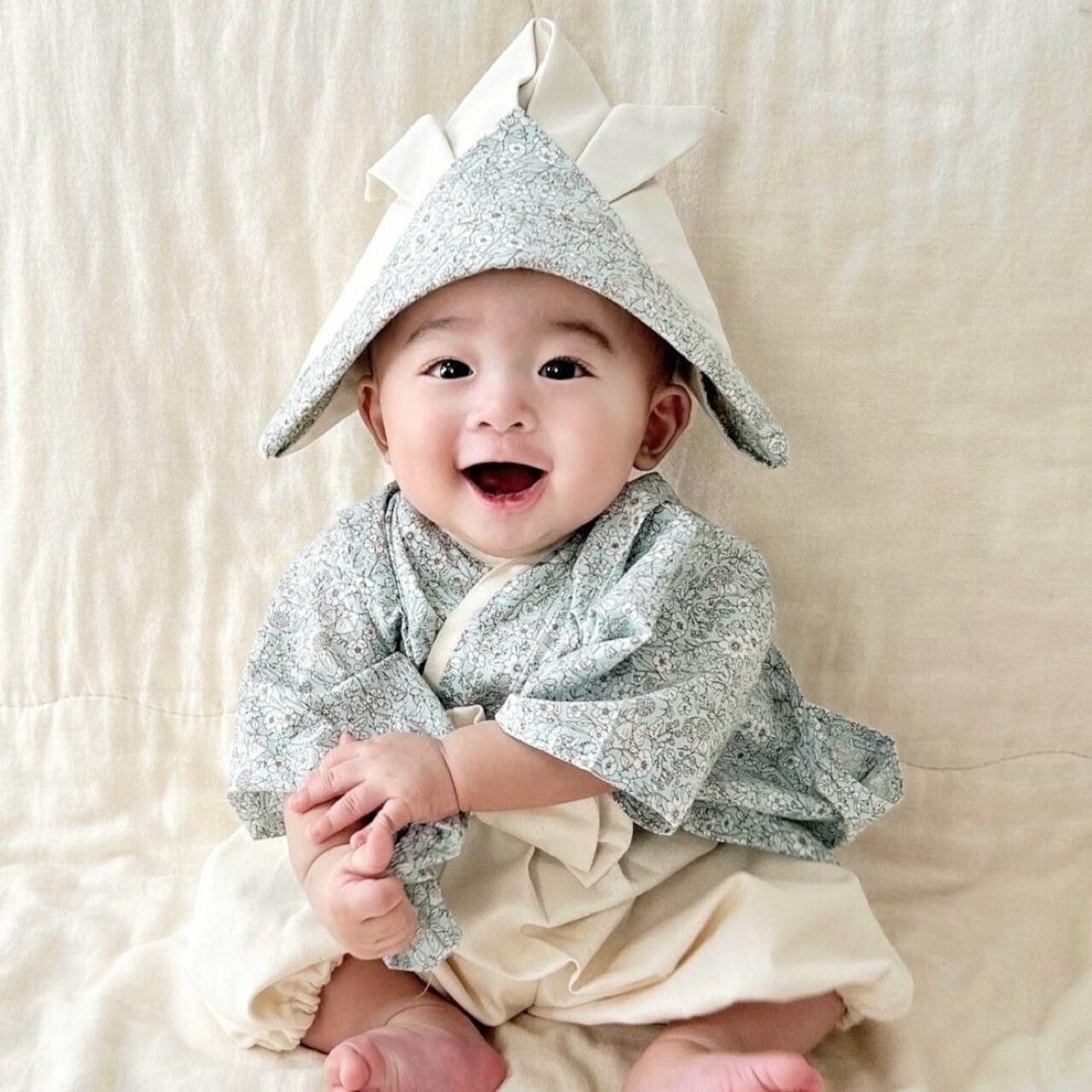 袴70サイズ/兜Мサイズ着用