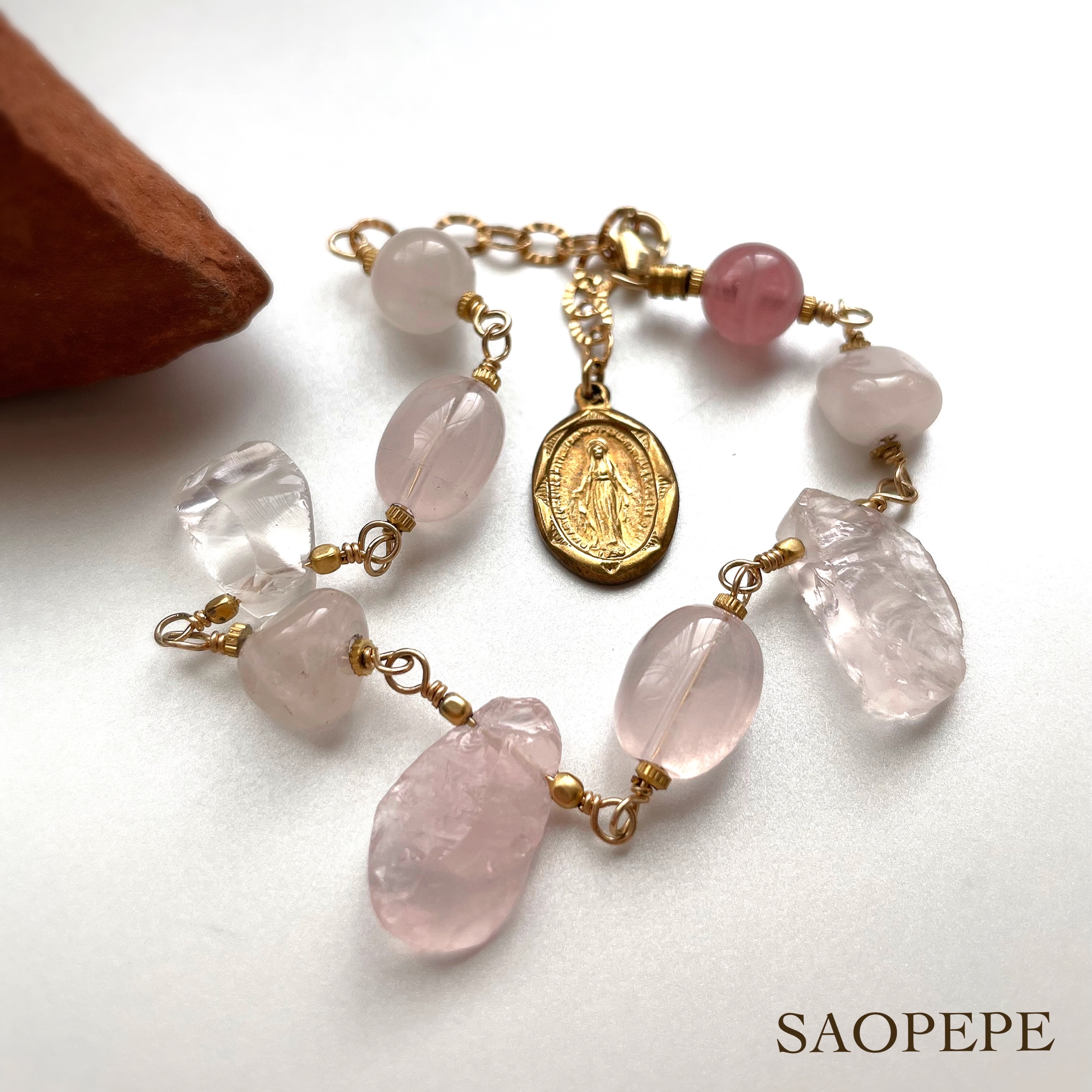 ROSE QUARTSの14KGFブレスレット【Medaille】 | SAOPEPE Online Shop
