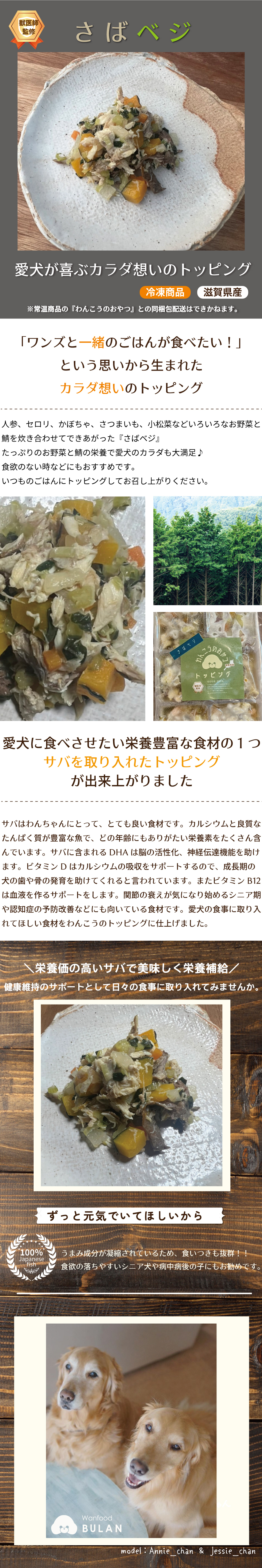 冷凍 さばベジ 6マス わんこうのトッピングシリーズ 滋賀県産 手作り 犬のごはん トッピング 無添加 冷凍配送 Wanfood Bulan Wanfood B