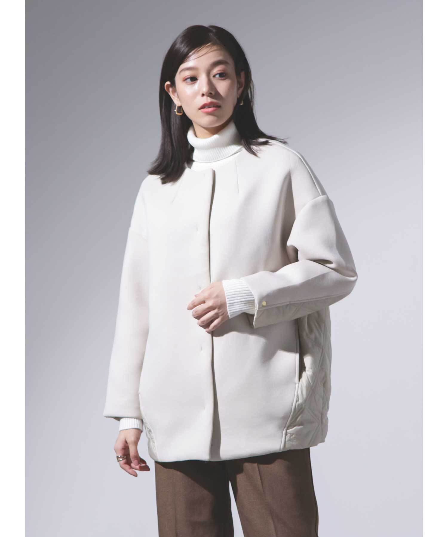 Emiliyan・撥水加工】ダンボールニット×高密度タフタキルティング
