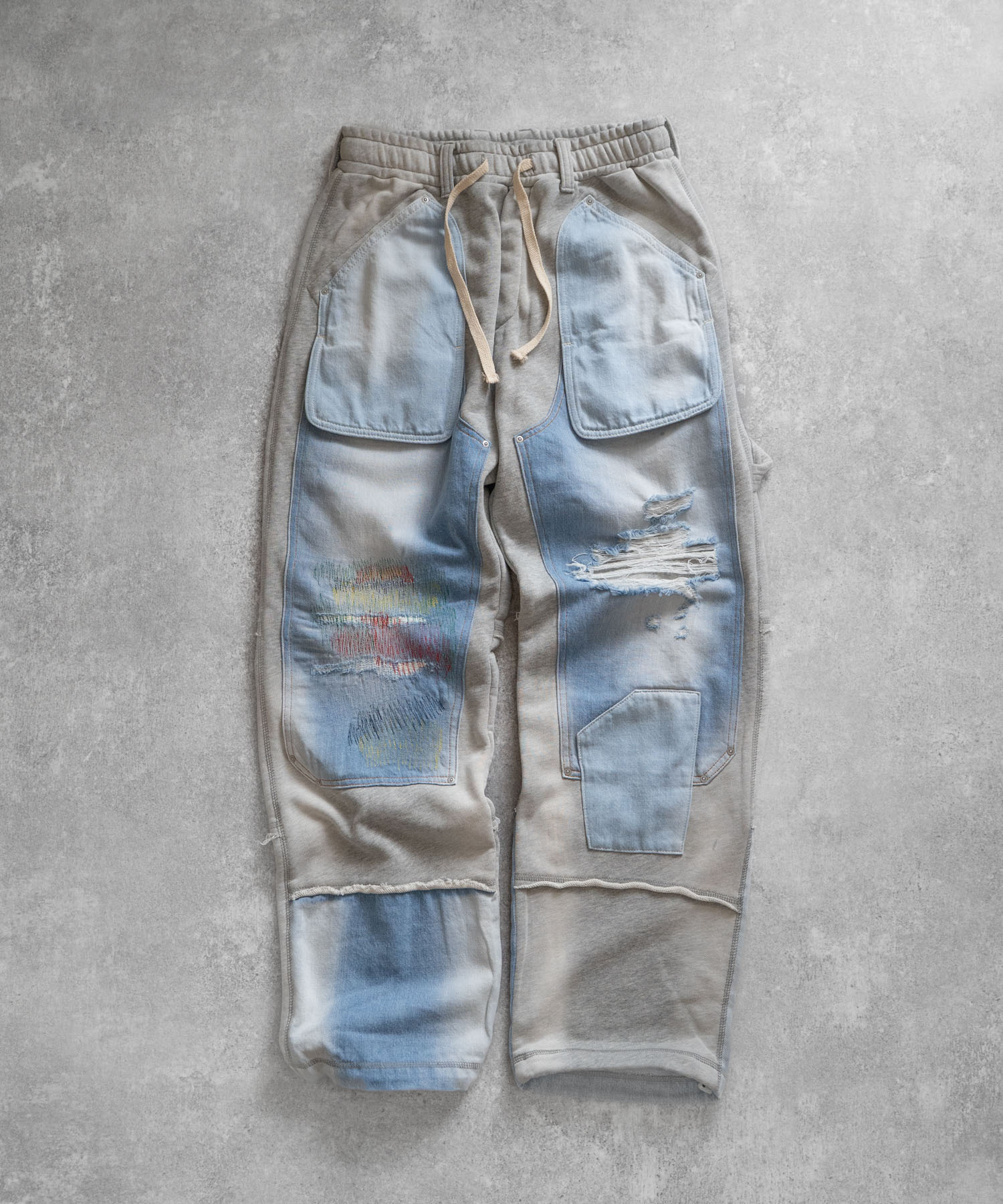 ライトインディゴ×リペアステッチ　カラー