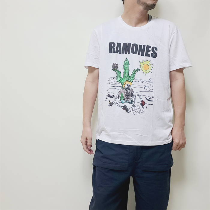 ラモーンズ Tシャツ ROCKOFF バンドTシャツ ロックT プリントT RAMONES
