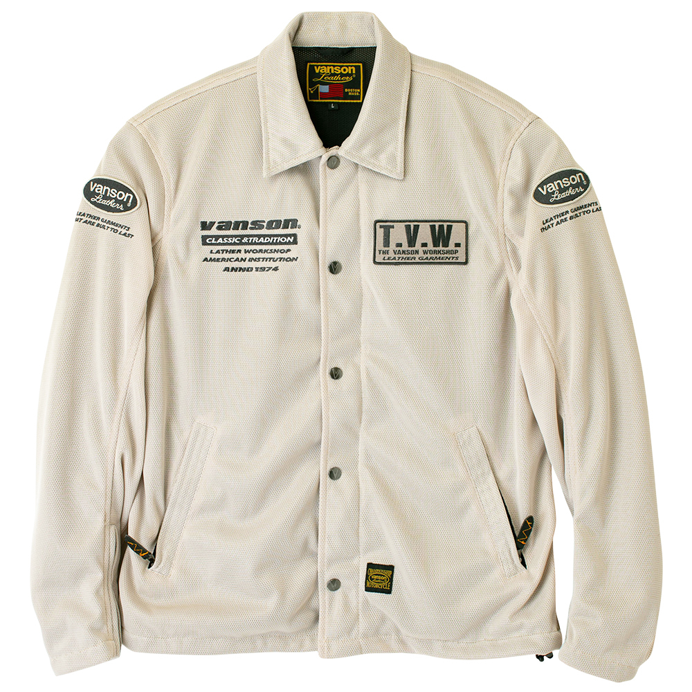 TVS2503S メッシュコーチジャケット | vansonleathers TVS2503S メッシュコーチジャケット | vansonleathers