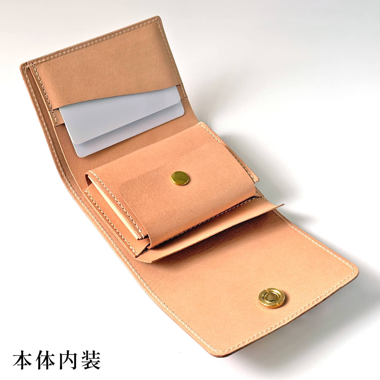 オコシ金具ミニ財布 ブラック | Leather+