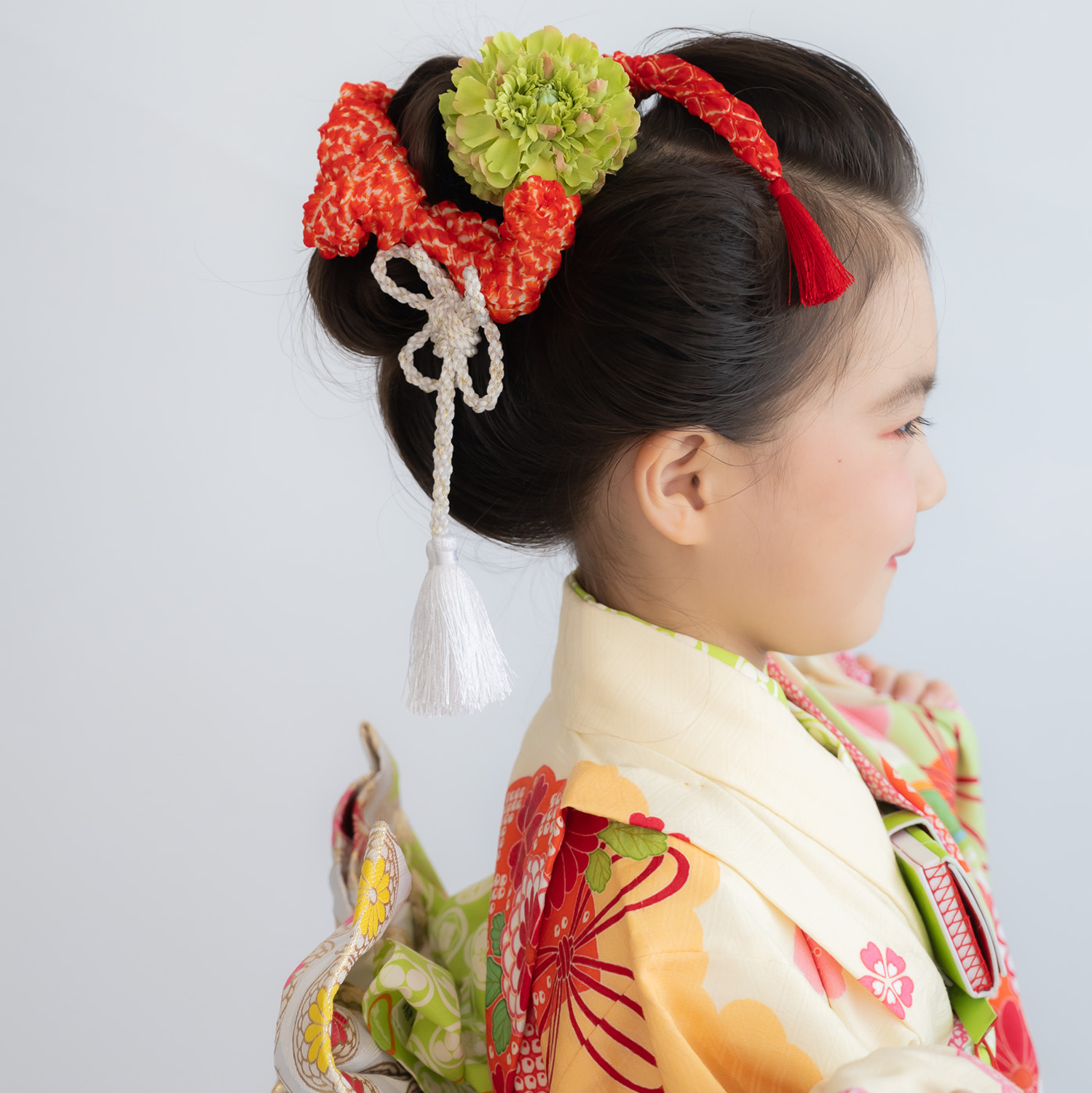 七五三7歳/ハーフ成人式振袖髪飾り緑/黄色E】ヘッドドレス&水 七五三7歳/ハーフ成人式振袖髪飾り緑/黄色E】ヘッドドレス&水