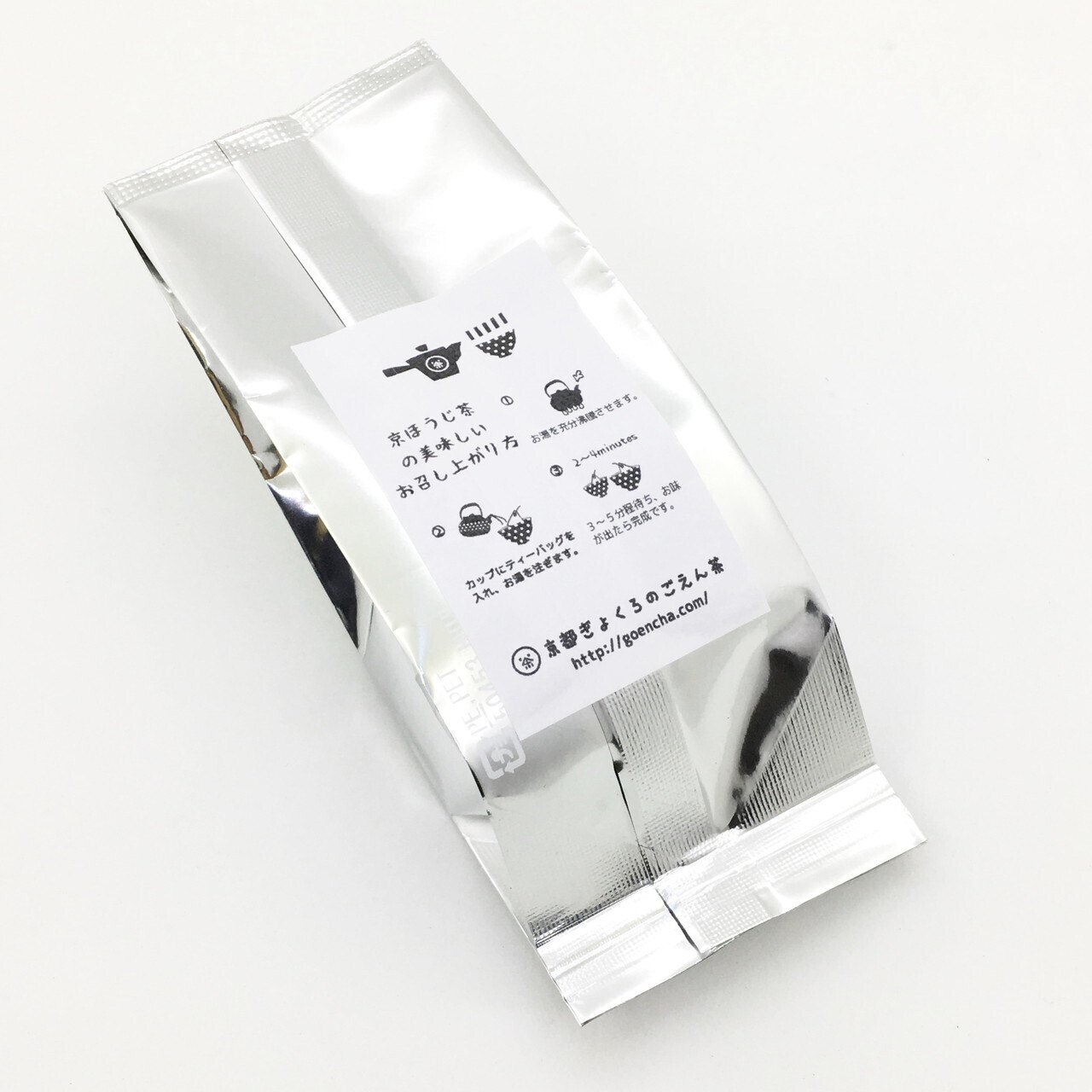 中にはほうじ茶ティーバッグ5包が入っています。