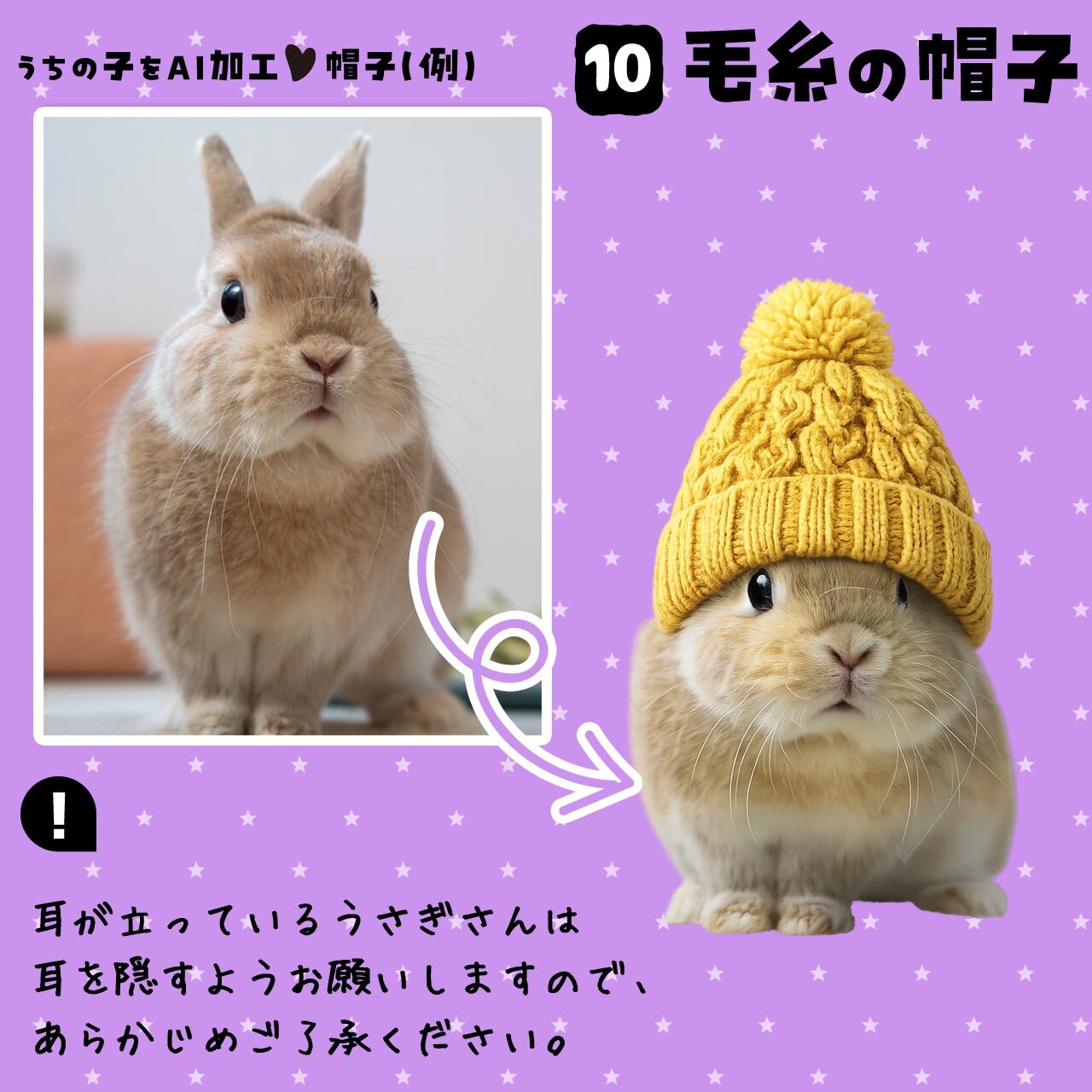 毛糸の帽子★うさぎさん