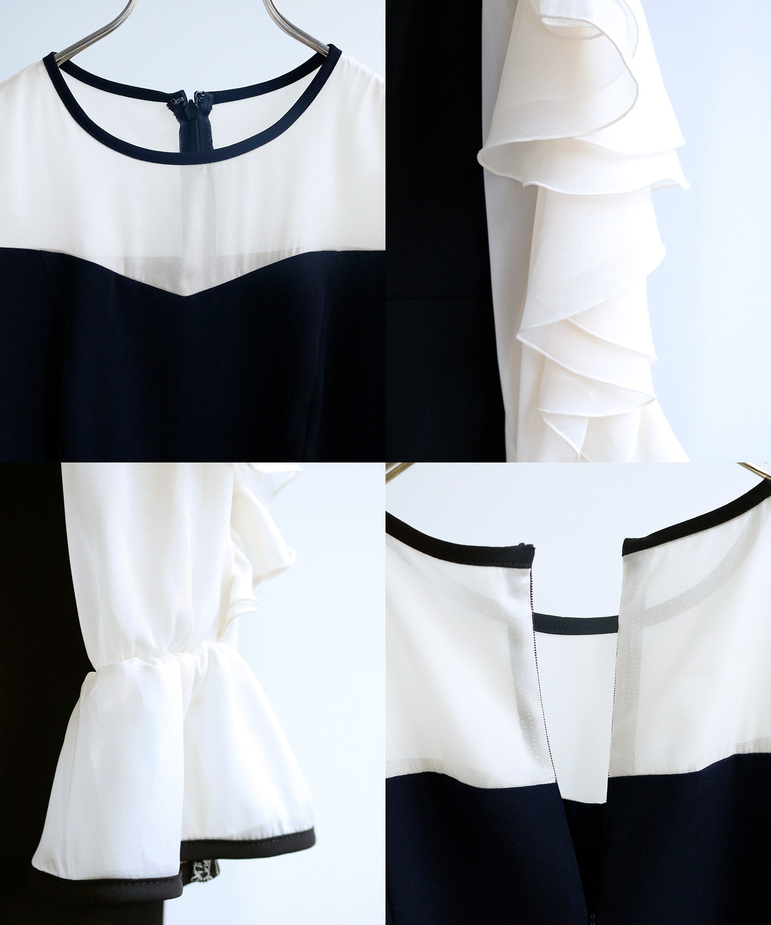 REPLETE/WEB限定】ruffle sleeves DRESS(723923) | WHITE JOOLA ONLINE