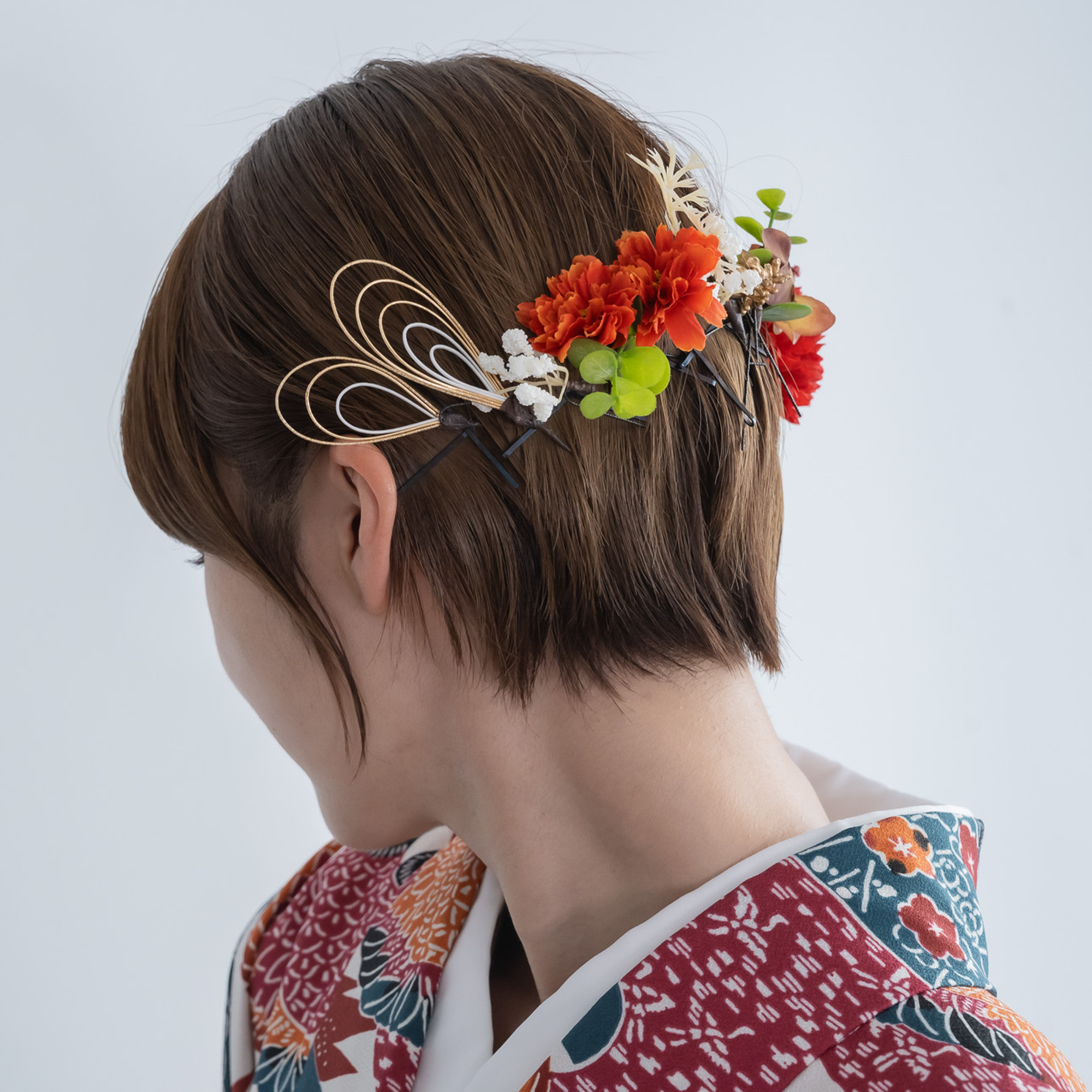 ショートヘアー/ショートボブヘッドドレス/タイトダウンアレンジ ショートヘアー/ショートボブヘッドドレス/タイトダウンアレンジ