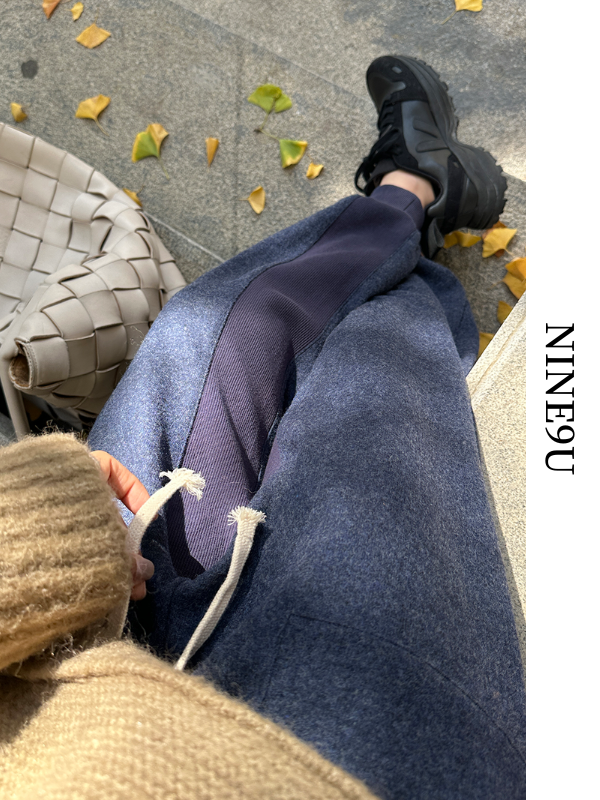 sweat bi-color relax jogger-pants 2color【NINE7018】 | NINE9U