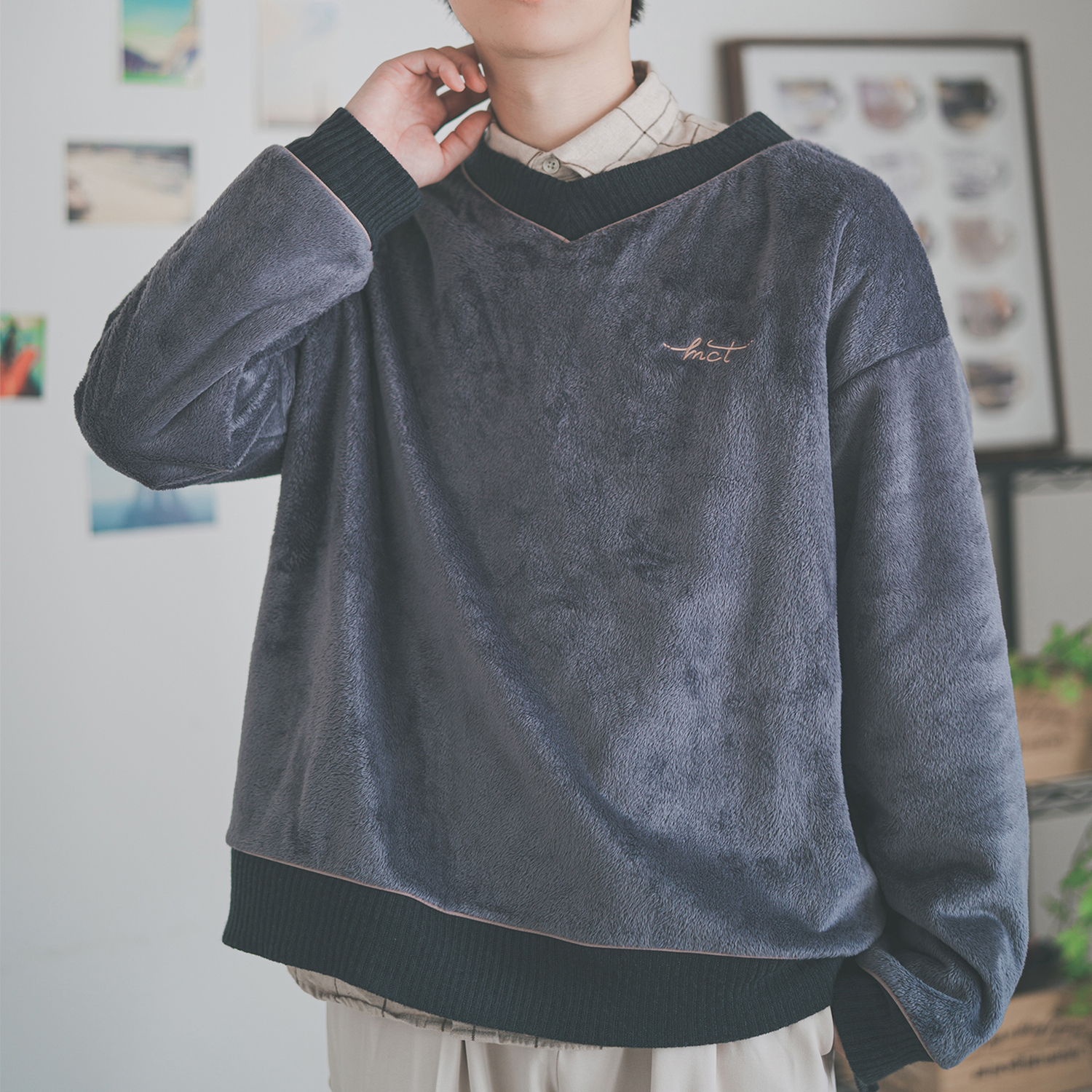 177㎝ グレー L着用