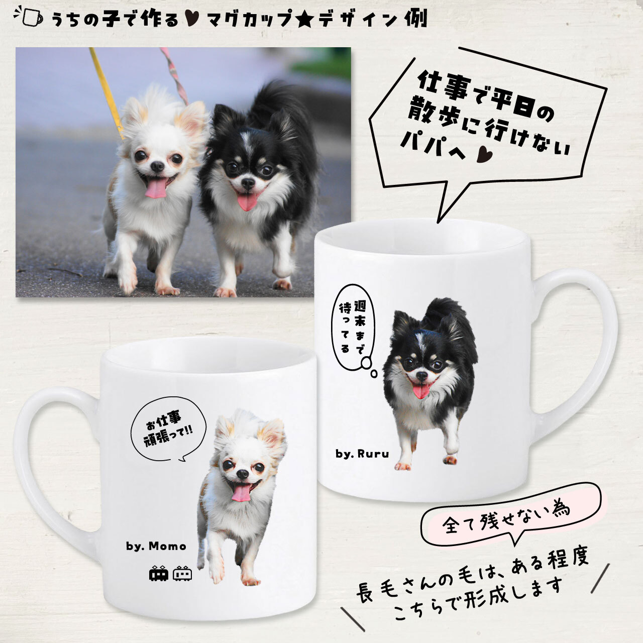 2匹一緒の場合は1匹ずつ配置も可能