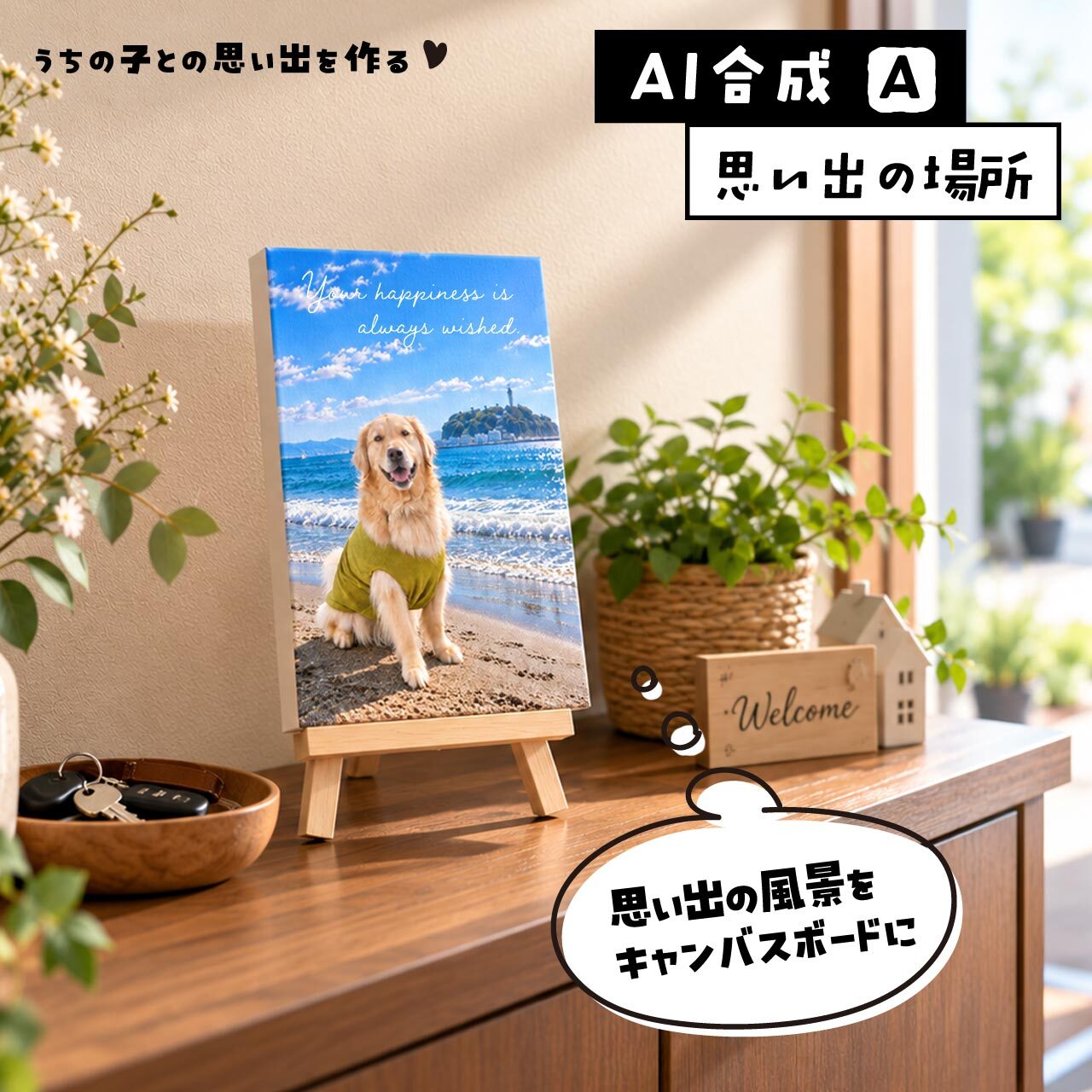 キャンバスボードに印刷して飾る♪