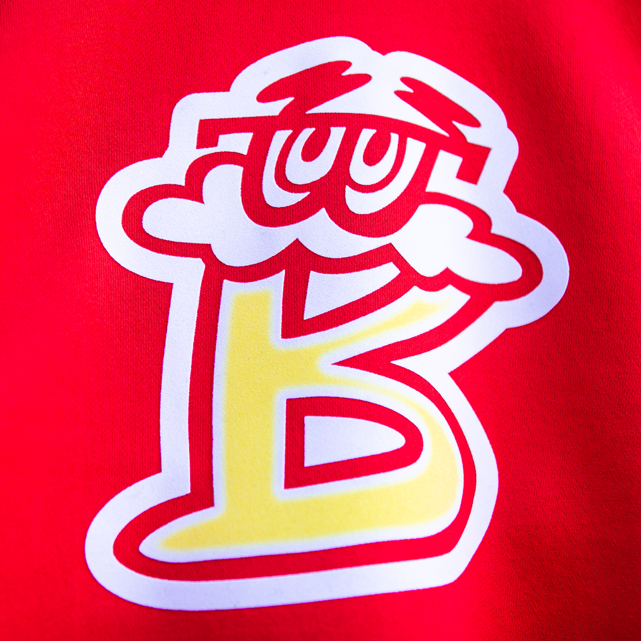 フェルトの様なフロッキープリント