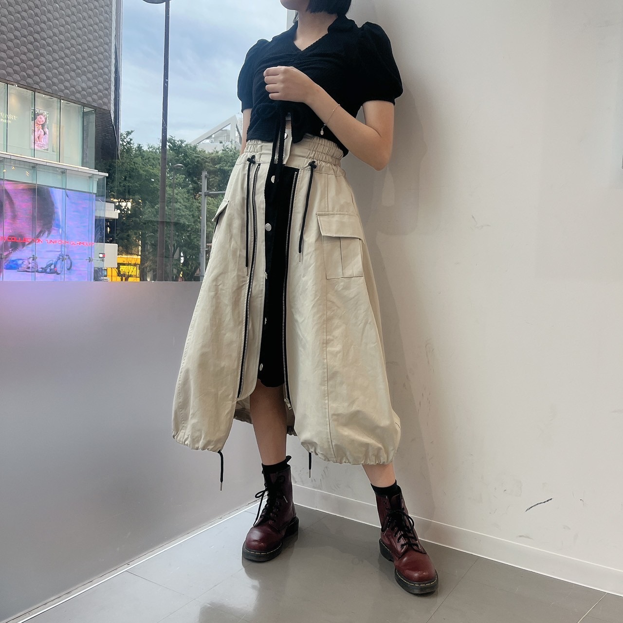 Staff：163cm  ／BEIGE×BLACK