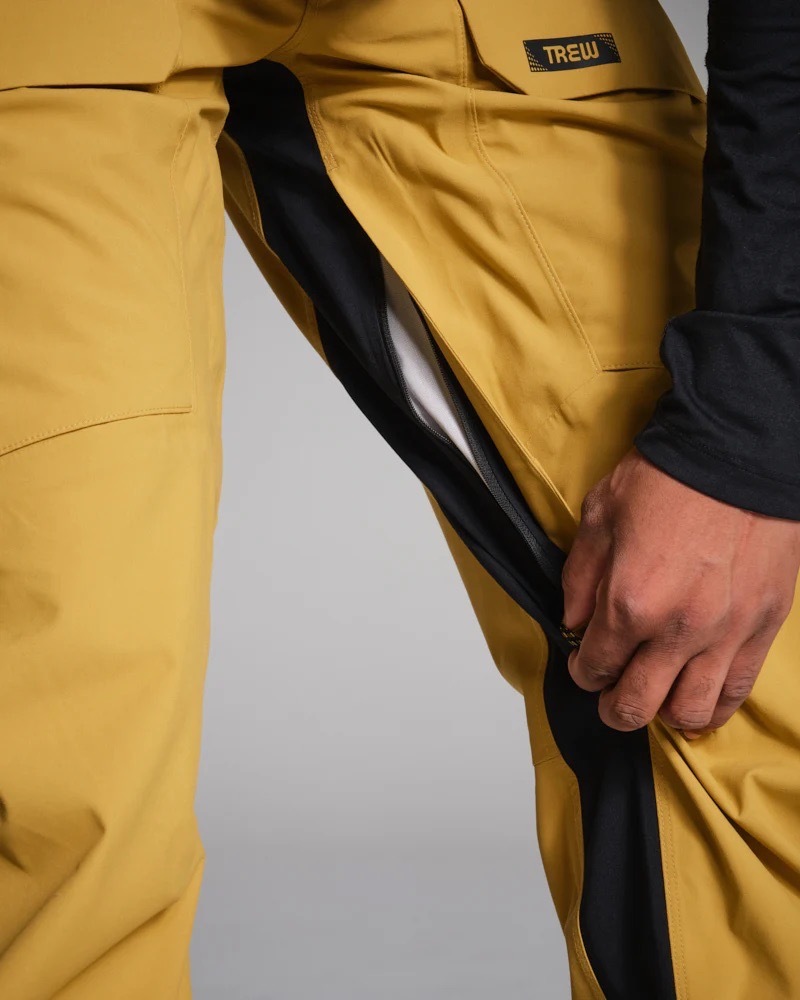 メッシュ裏地付き内腿ベンチレーション