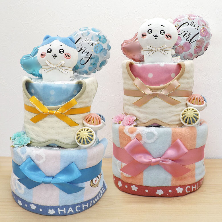 ちいかわの2段おむつケーキ