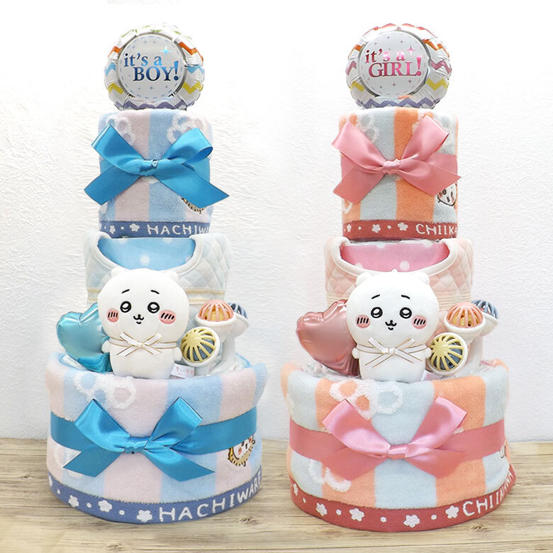 ちいかわの3段おむつケーキ