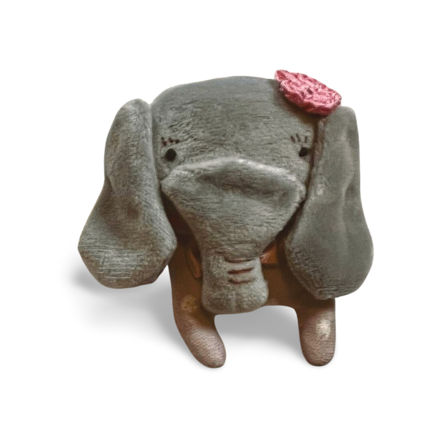 ピンクの花飾り×蝶ネクタイ（正面）