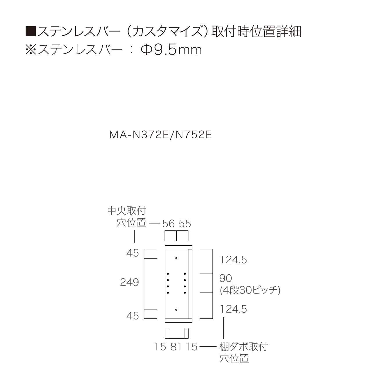 ステンレスバー取付可能位置図面