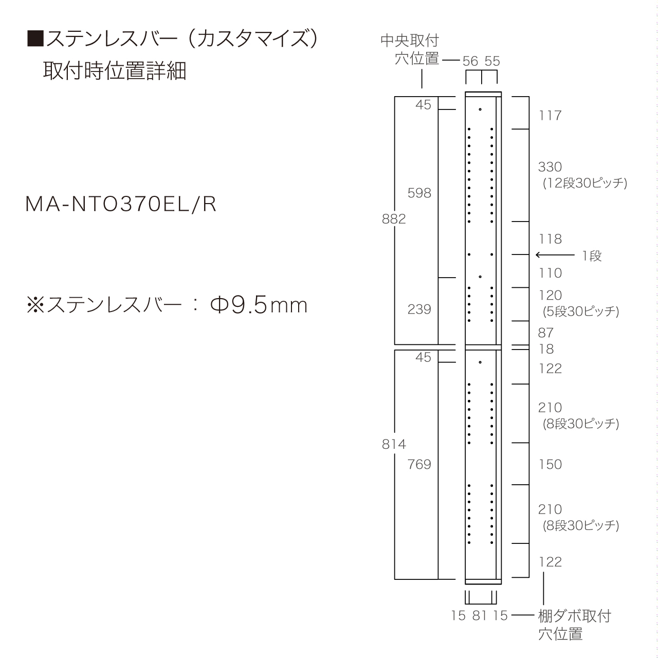 ステンレスバー取付可能位置図面