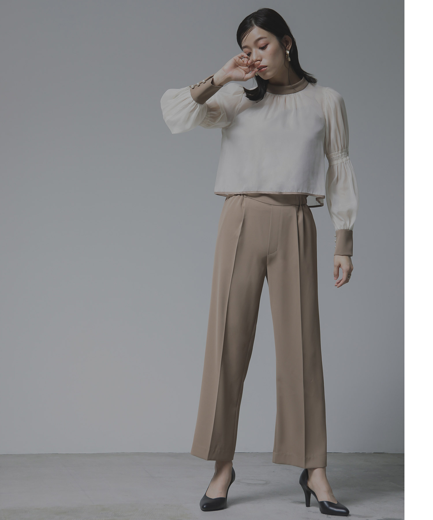 REPLETE/WEB限定】LAYERED PANTS DRESS(723924) | WHITE JOOLA ONLINE