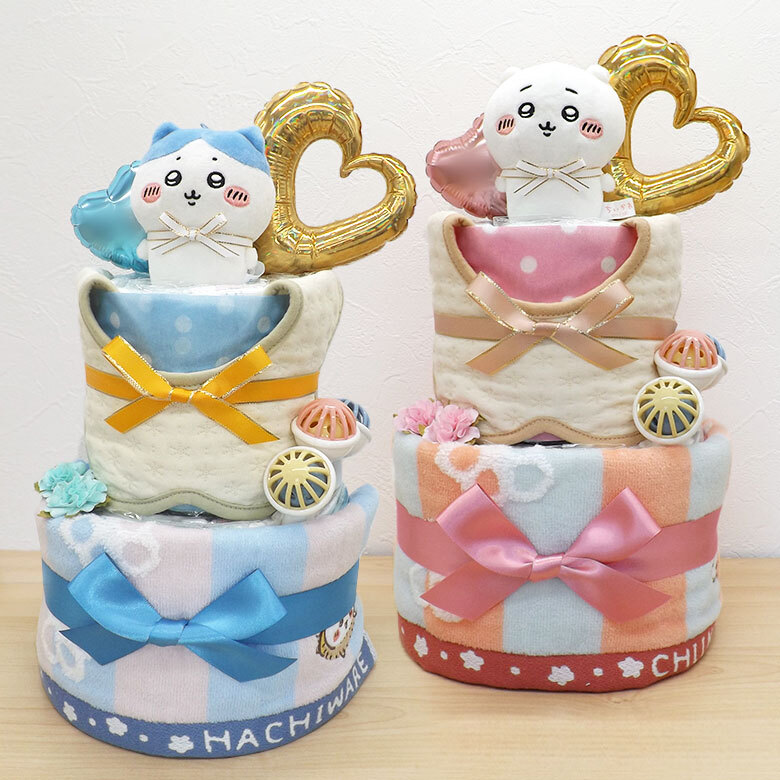 ちいかわの2段おむつケーキ