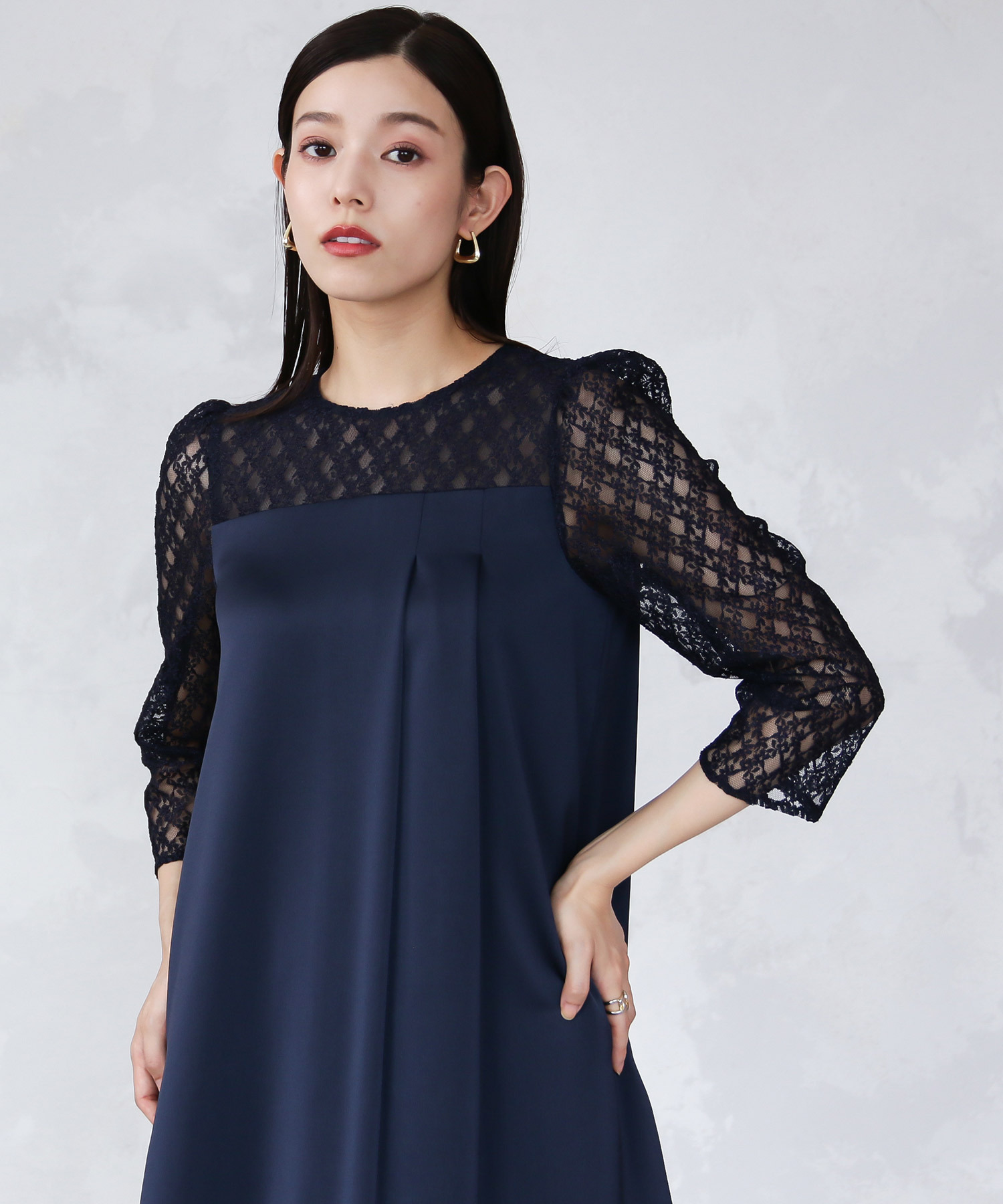 REPLETE】LaceSatinDRESS(723911) | WHITE JOOLA ONLINE